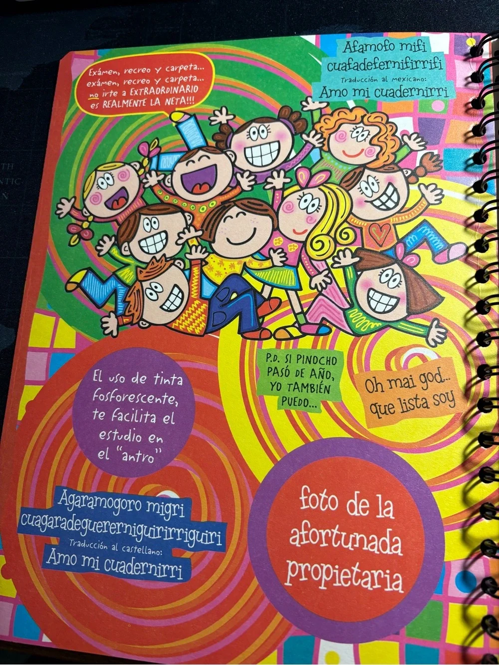 Scribe Notebook: Virgen Del Carmen Funny Spanish Sayings. Designed by Distroller